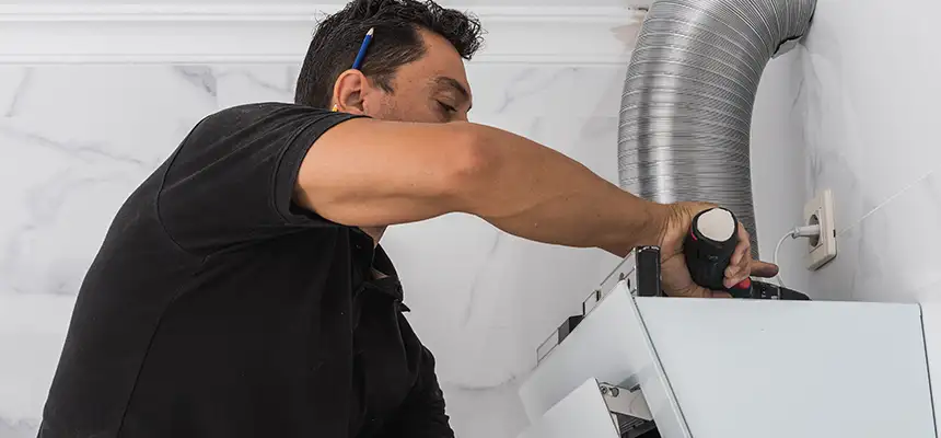 Precision In-wall Dryer Vent Cleaning & Rerouting Corrections in Selden, NY